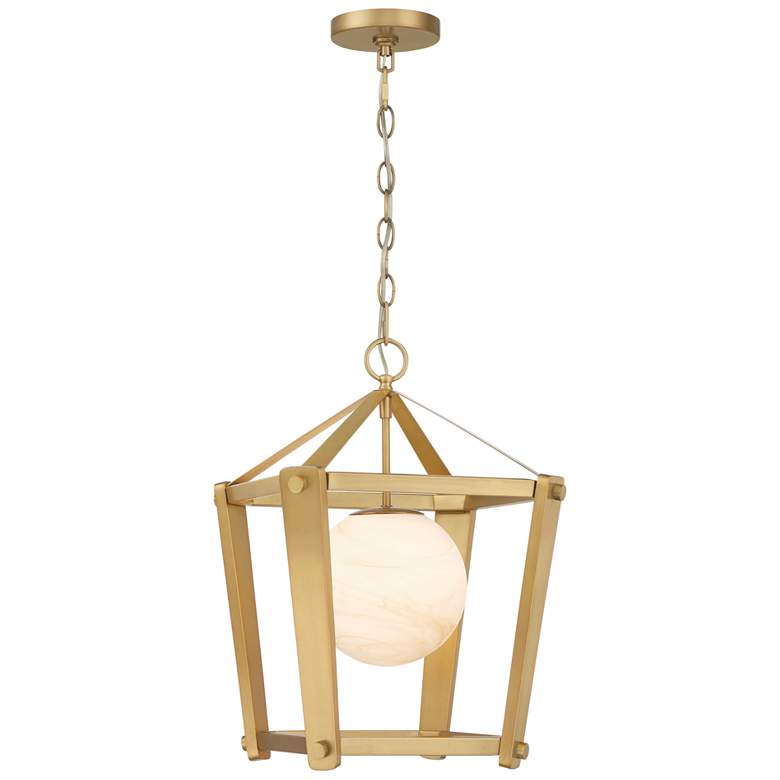 Image 4 Minka-Lavery Shimmer 1-Light 13-in Legacy Brass Indoor Pendant more views