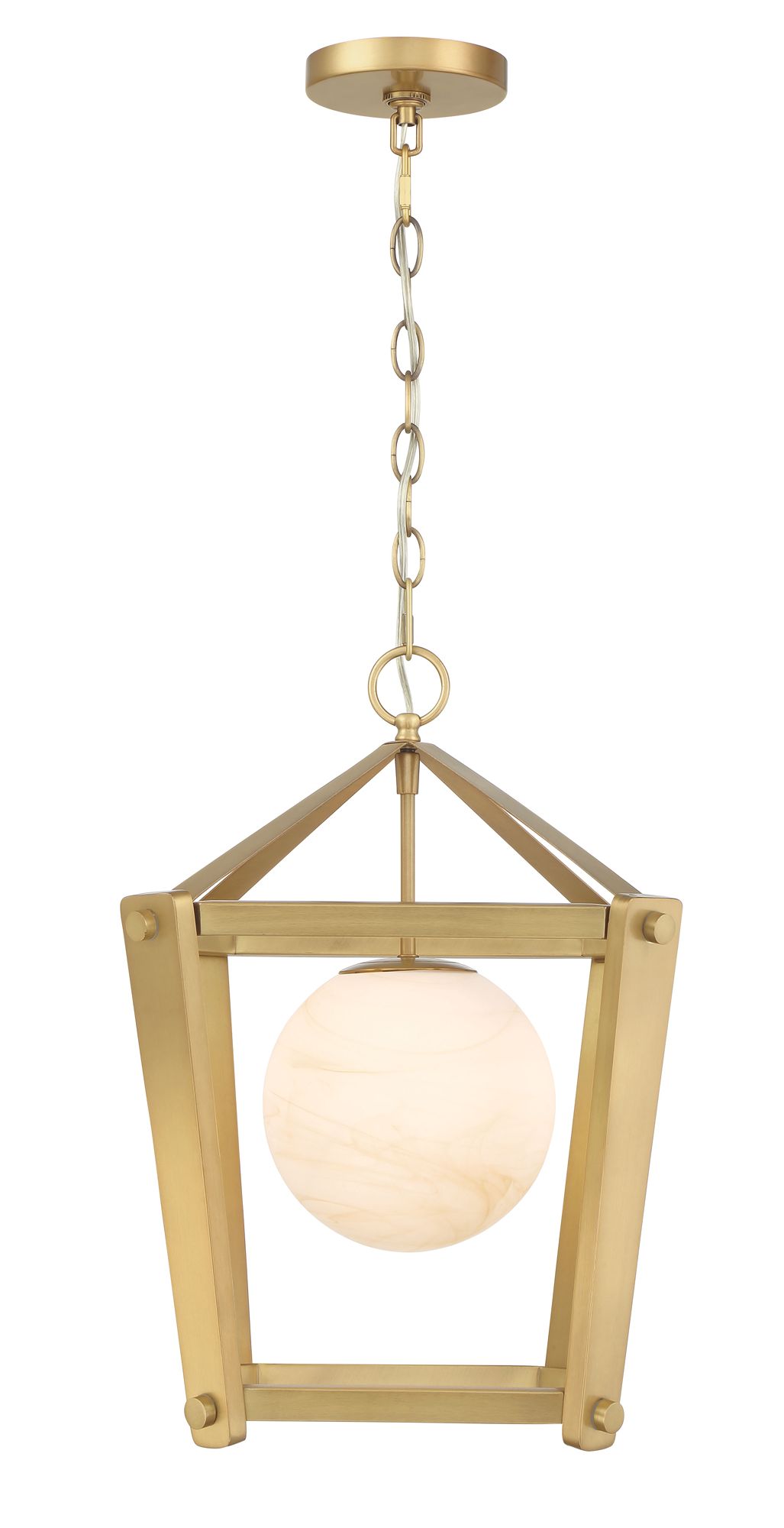 Image 3 Minka-Lavery Shimmer 1-Light 13-in Legacy Brass Pendant with Glass Shade more views