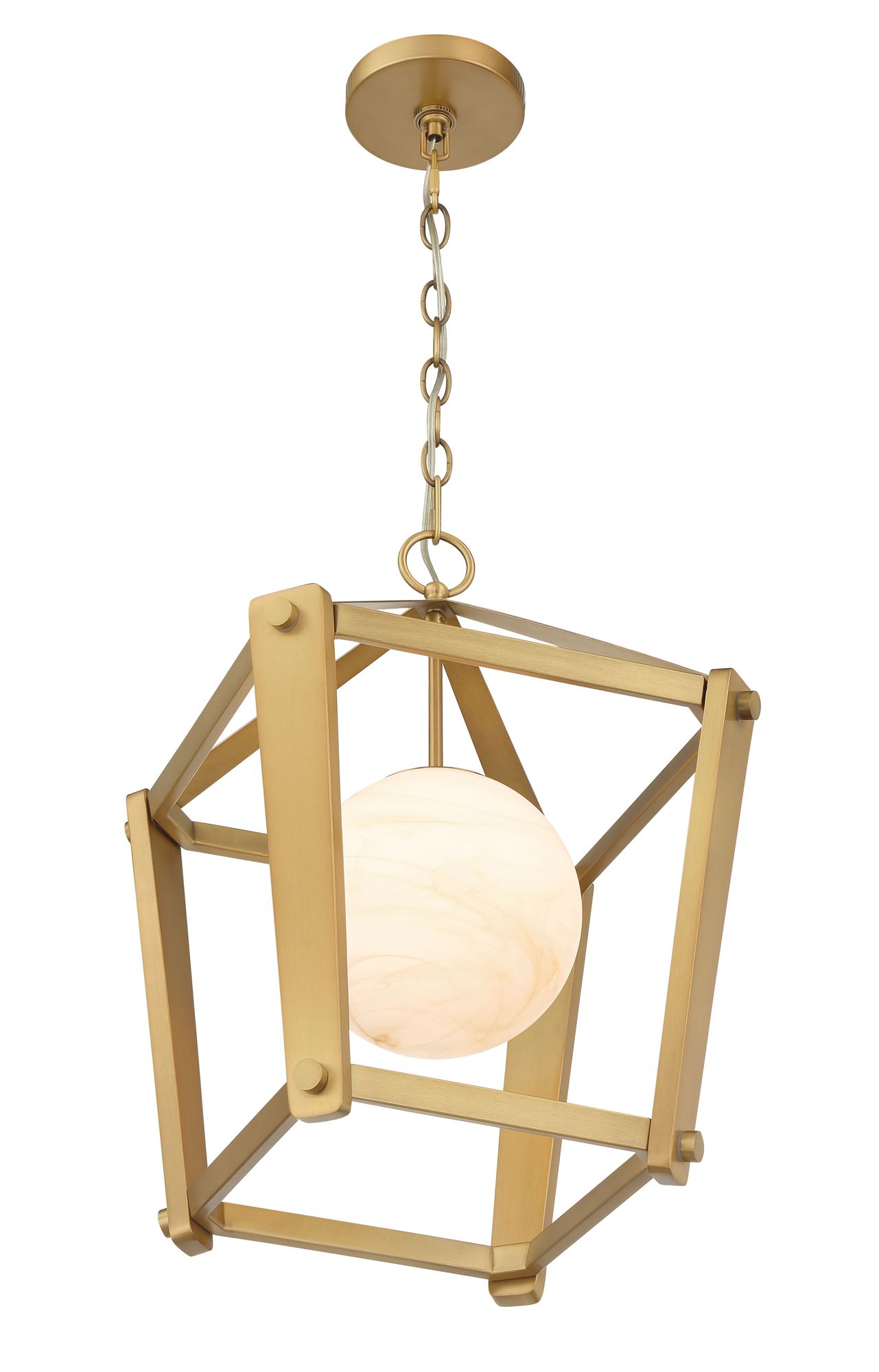 Image 6 Minka-Lavery Shimmer 1-Light 13-in Legacy Brass Pendant with Glass Shade more views
