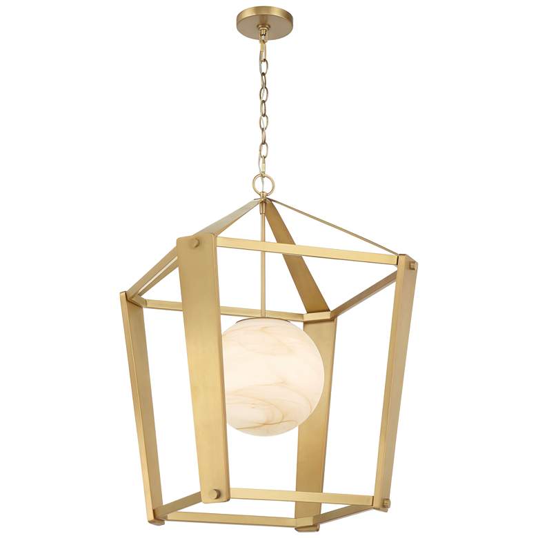 Image 1 Minka-Lavery Shimmer 1-Light 20.5-in Legacy Brass Indoor Pendant