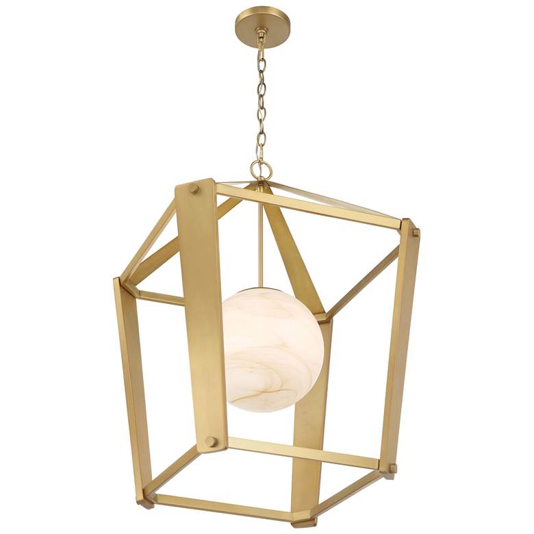 Image 6 Minka-Lavery Shimmer 1-Light 20.5-in Legacy Brass Indoor Pendant more views