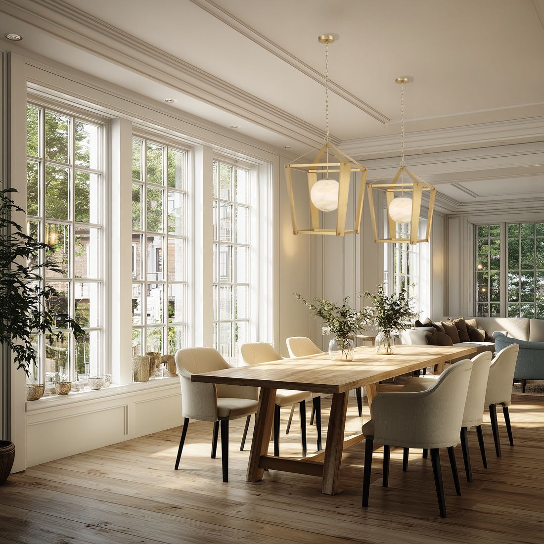 Image 2 Minka-Lavery Shimmer 1-Light 20.5-in Legacy Brass Pendant with Glass Shade more views