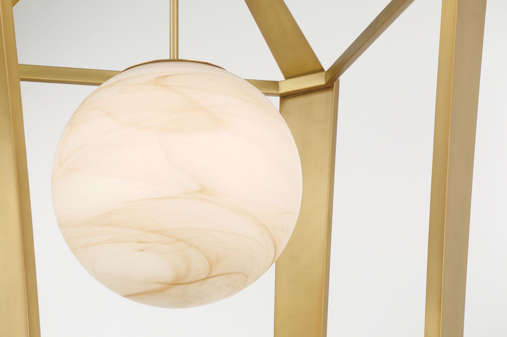 Image 4 Minka-Lavery Shimmer 1-Light 20.5-in Legacy Brass Pendant with Glass Shade more views