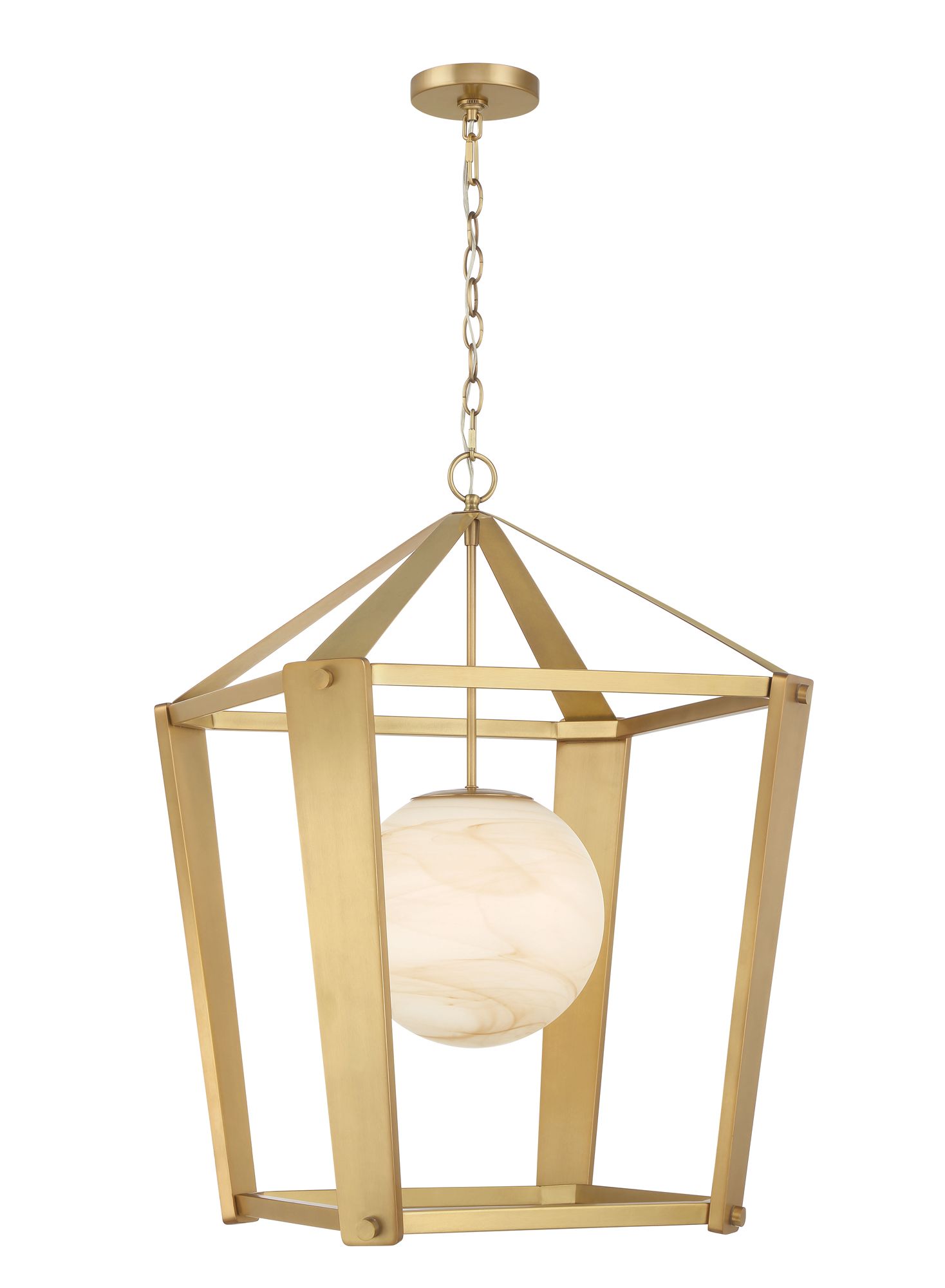 Image 6 Minka-Lavery Shimmer 1-Light 20.5-in Legacy Brass Pendant with Glass Shade more views