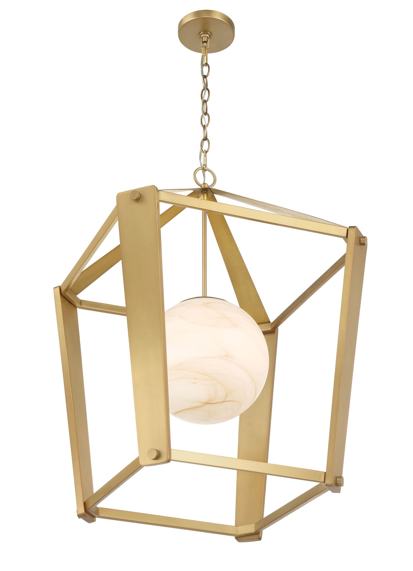 Minka-Lavery Shimmer 1-Light 20.5-in Legacy Brass Pendant with Glass Shade