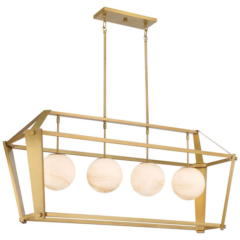 Image 2 Minka-Lavery Shimmer 4-Light 48-in Legacy Brass Indoor Island Chandelier