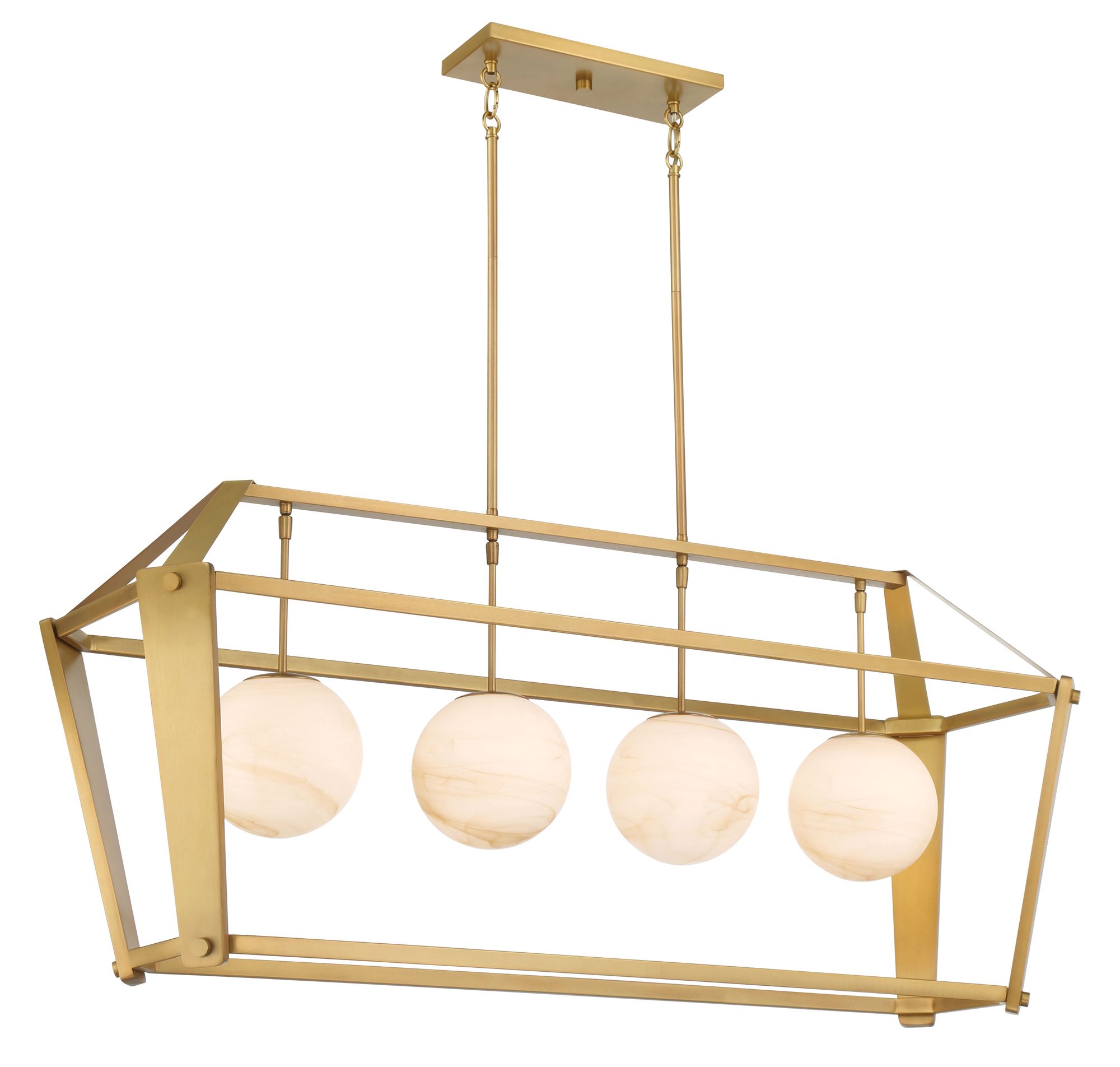 Minka-Lavery Shimmer 4-Light 48-in Legacy Brass Indoor Island Chandelier