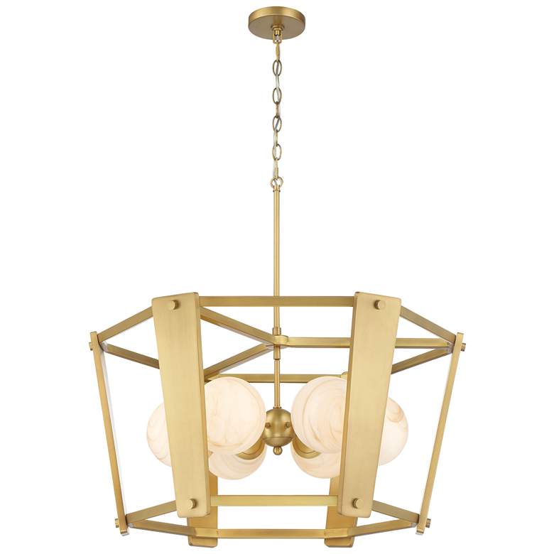 Image 2 Minka-Lavery Shimmer 6-Light 30.75-in Legacy Brass Indoor Pendant