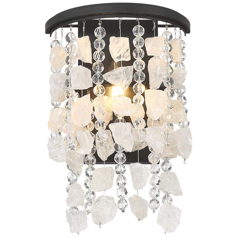 Image 2 Minka Lavery Shimmering Elegance 1-Light Sand Black Wall Sconce more views