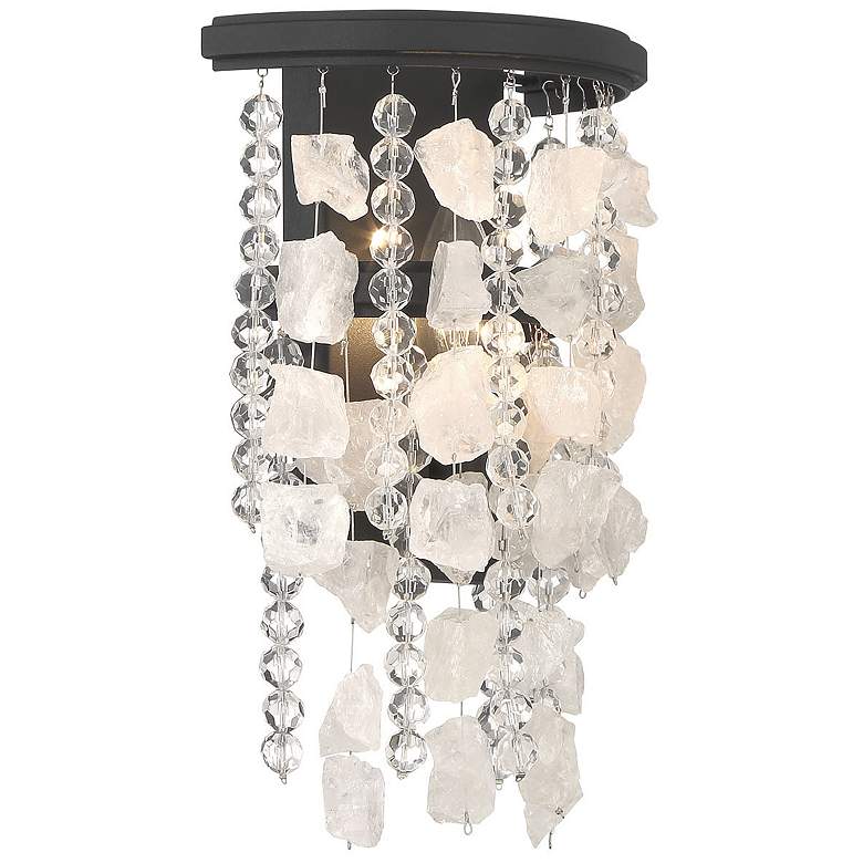 Image 3 Minka Lavery Shimmering Elegance 1-Light Sand Black Wall Sconce more views