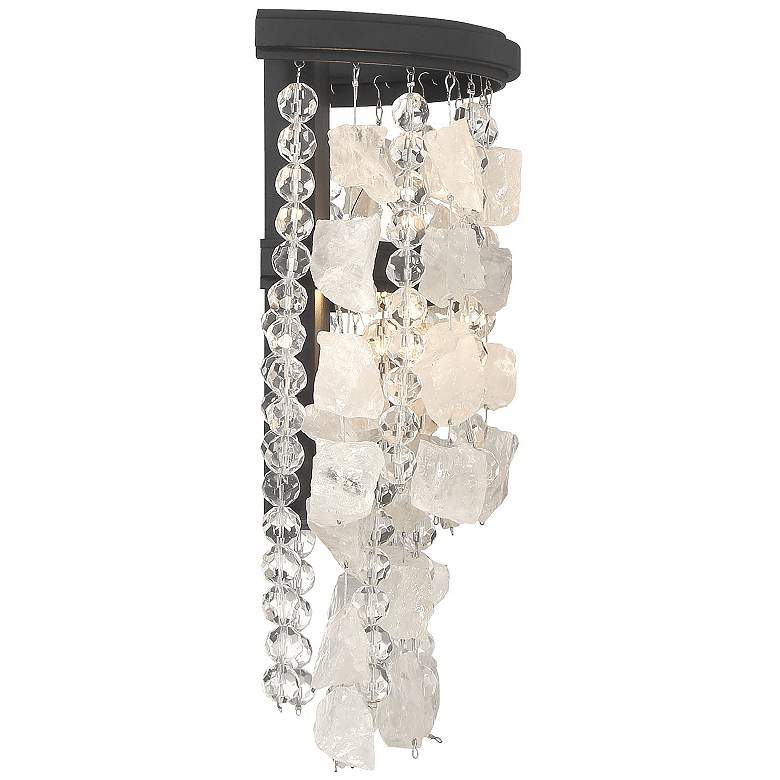Image 4 Minka Lavery Shimmering Elegance 1-Light Sand Black Wall Sconce more views