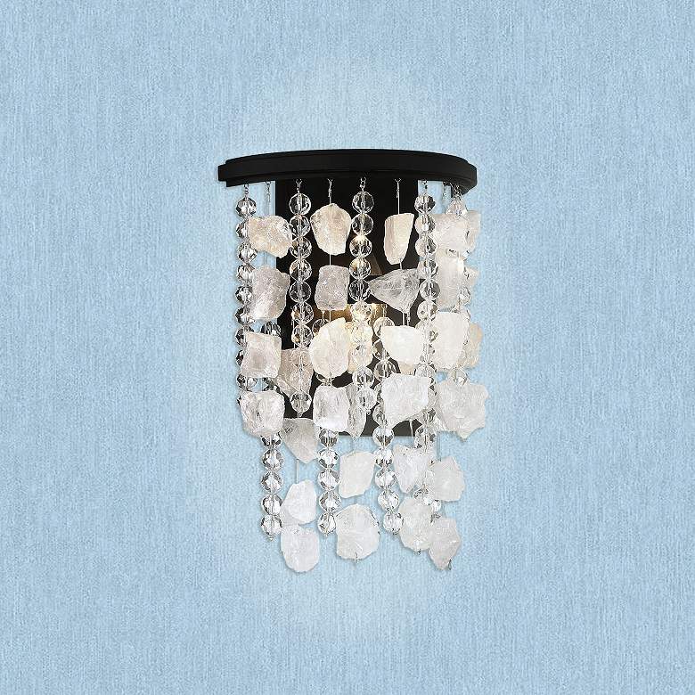 Image 6 Minka Lavery Shimmering Elegance 1-Light Sand Black Wall Sconce more views