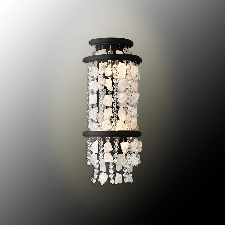 Image 7 Minka Lavery Shimmering Elegance 2-Light Sand Black Wall Sconce more views