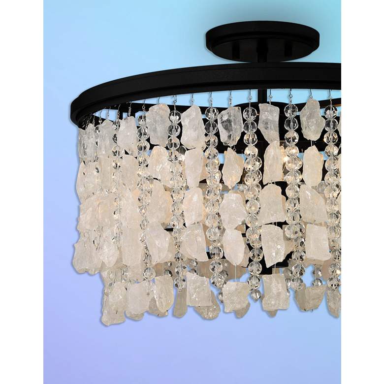 Image 6 Minka Lavery Shimmering Elegance 4-Light Sand Black Semi-Flush more views