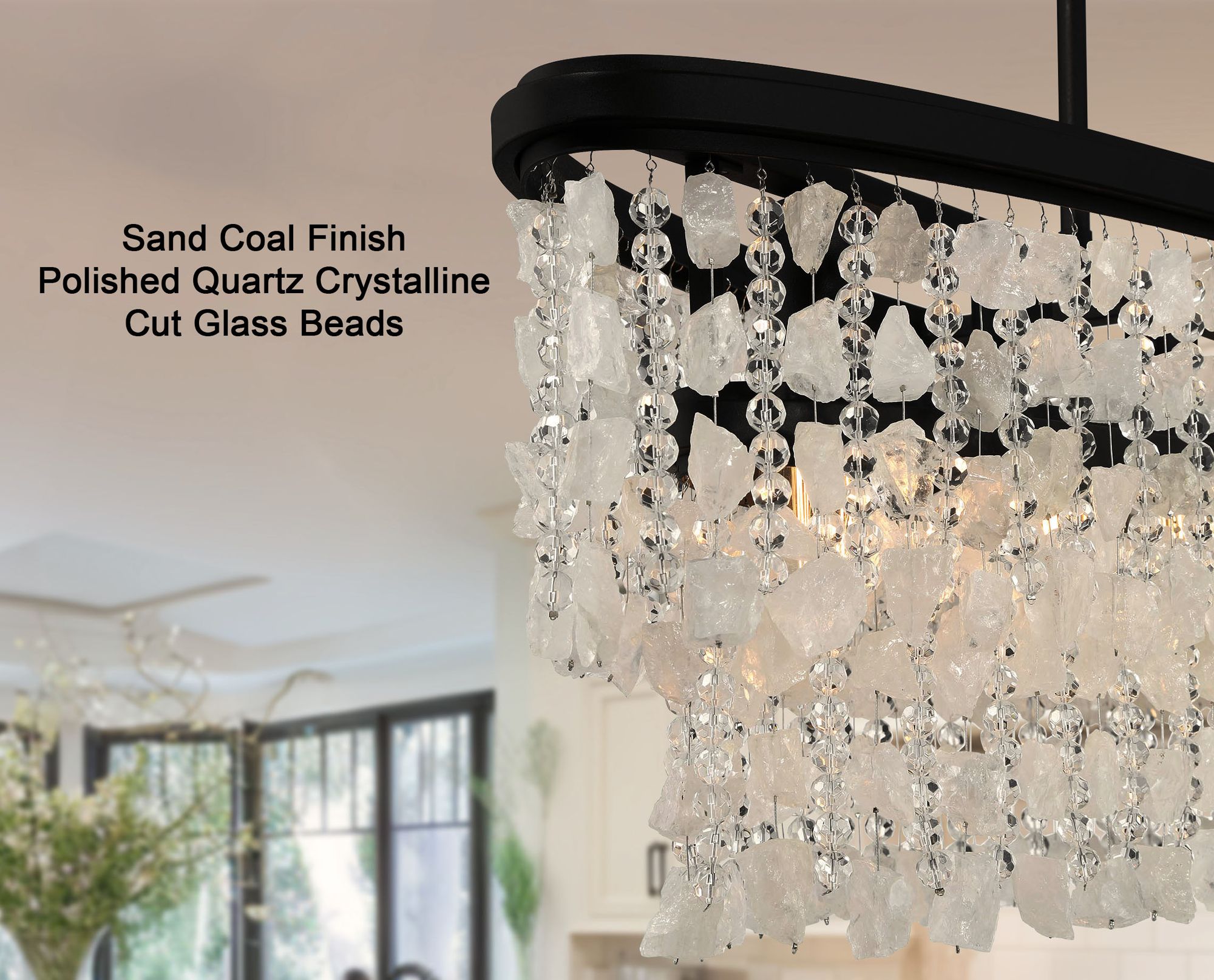 Image 7 Minka Lavery Shimmering Elegance 5-Light Sand Black Island Chandelier more views