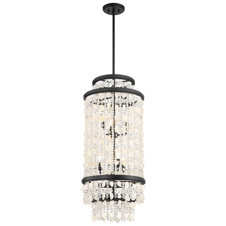 Image 2 Minka Lavery Shimmering Elegance 6-Light Sand Black Foyer Pendant