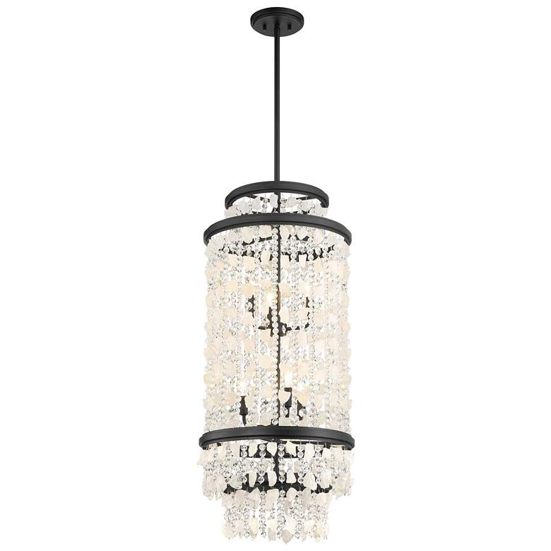 Image 1 Minka Lavery Shimmering Elegance 6-Light Sand Black Foyer Pendant