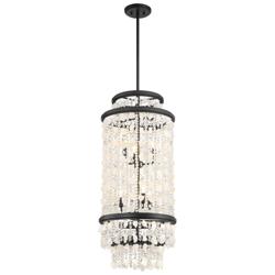 Minka Lavery Shimmering Elegance 6-Light Sand Black Foyer Pendant