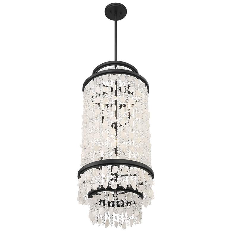 Image 4 Minka Lavery Shimmering Elegance 6-Light Sand Black Foyer Pendant more views