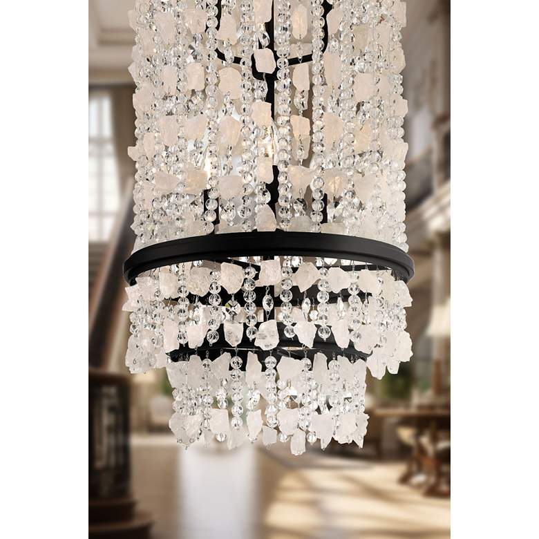 Image 6 Minka Lavery Shimmering Elegance 6-Light Sand Black Foyer Pendant more views