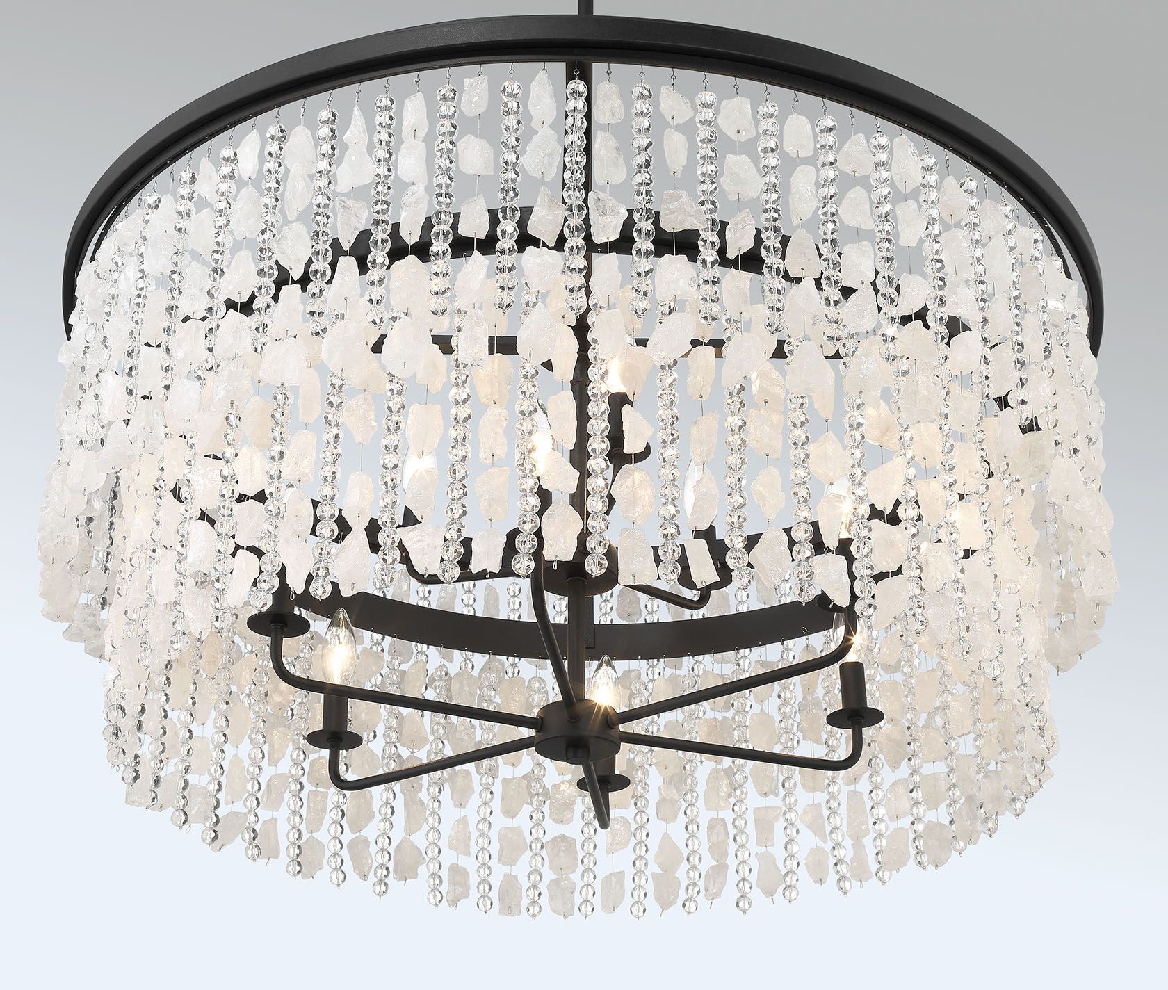 Minka Lavery Shimmering Elegance 9-Light Sand Black Chandelier