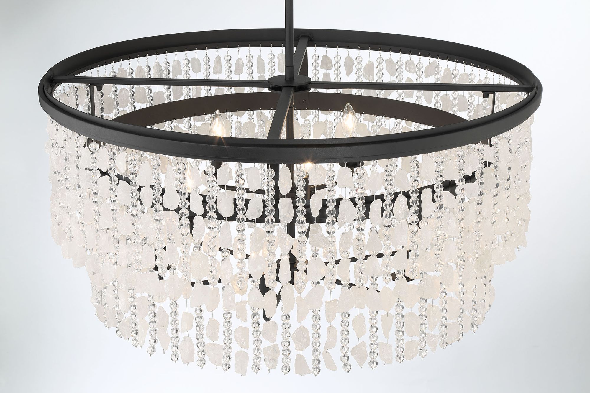 Minka Lavery Shimmering Elegance 9-Light Sand Black Chandelier