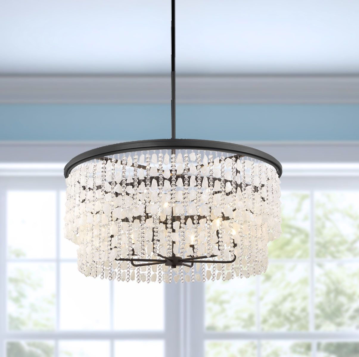 Minka Lavery Shimmering Elegance 9-Light Sand Black Chandelier