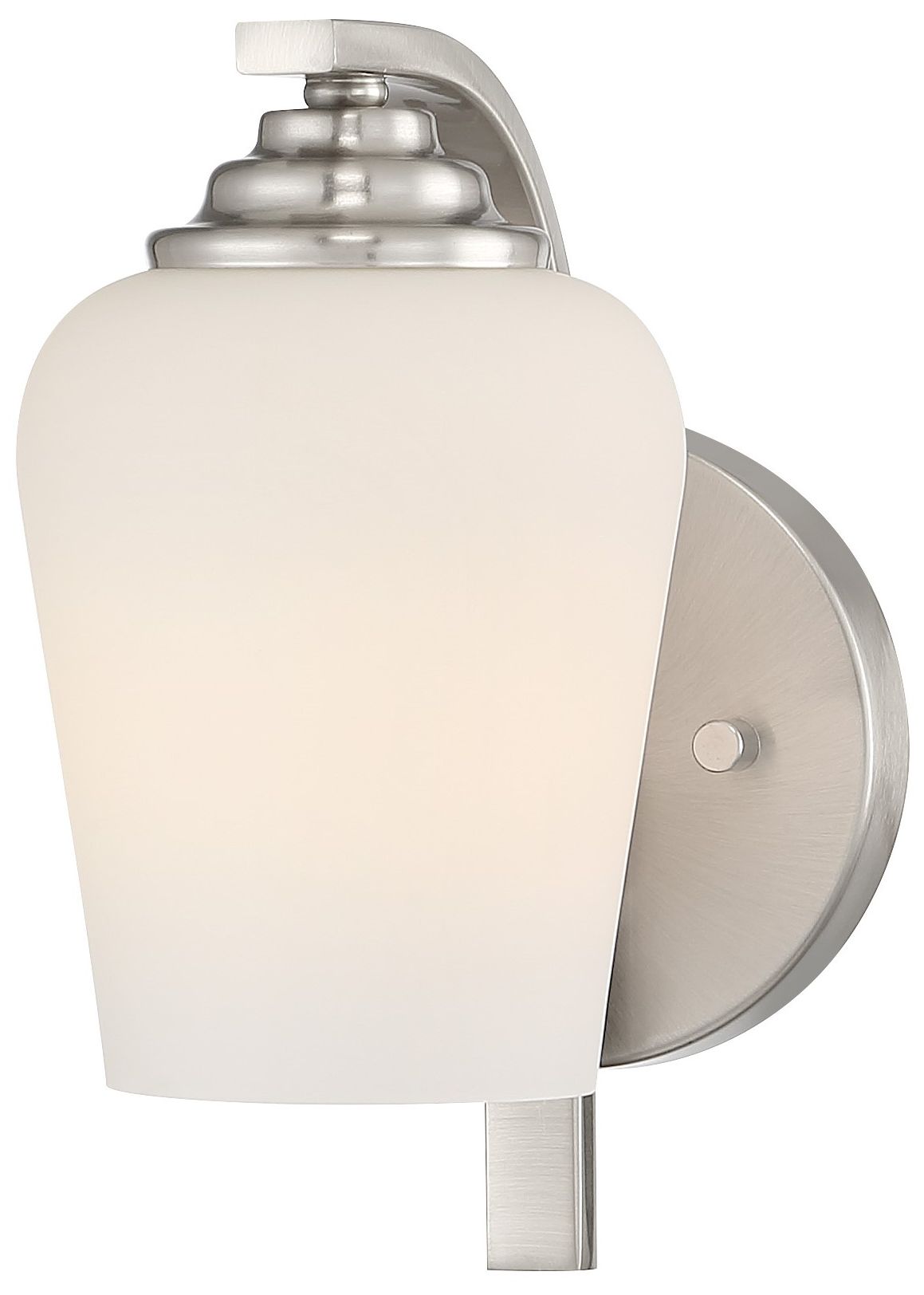 Image 2 Minka Lavery Shyloh 1-Light 4.88-in Brushed Nickel Vanity Light with Shade more views