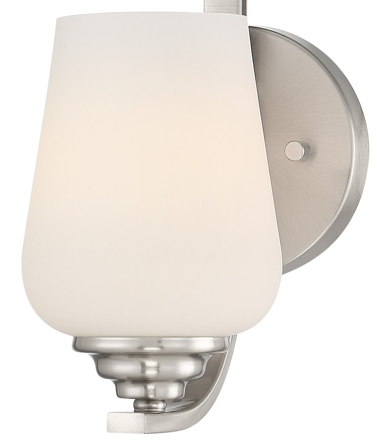 Image 3 Minka Lavery Shyloh 1-Light 4.88-in Brushed Nickel Vanity Light with Shade more views