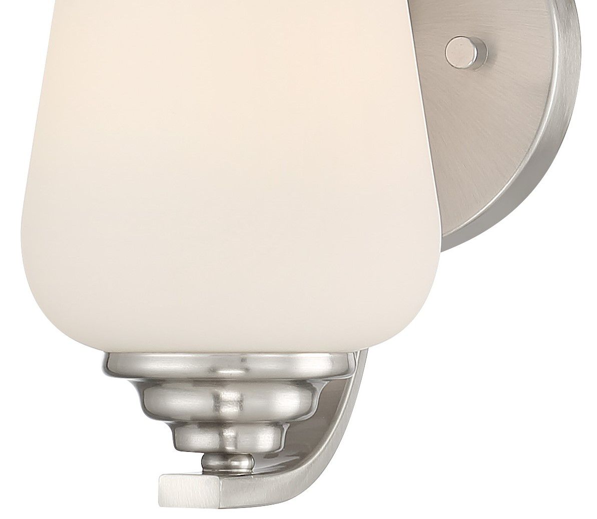 Image 4 Minka Lavery Shyloh 1-Light 4.88-in Brushed Nickel Vanity Light with Shade more views
