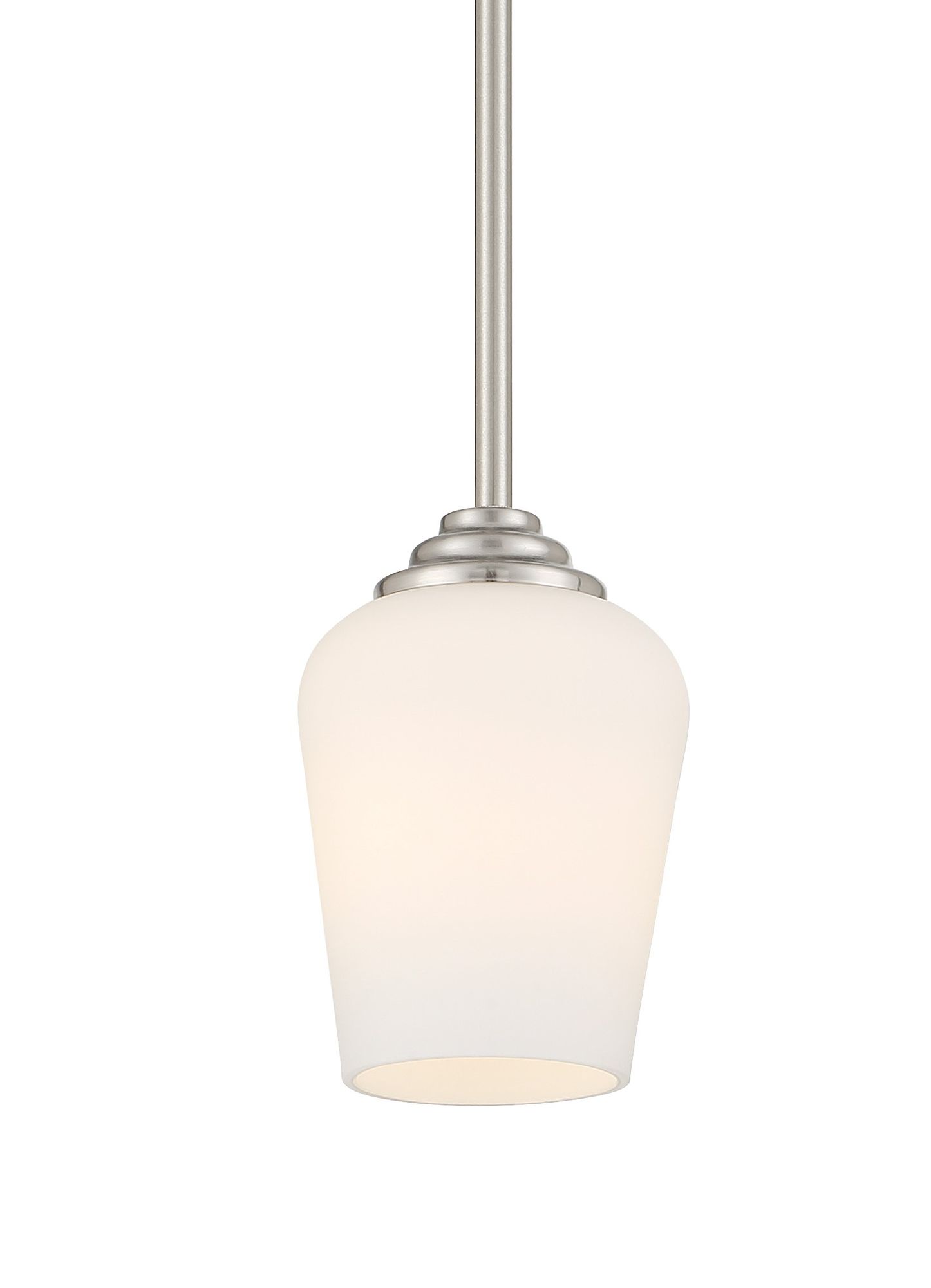 Image 2 Minka-Lavery Shyloh 1-Light Brushed Nickel Pendant to Semi-Flush more views