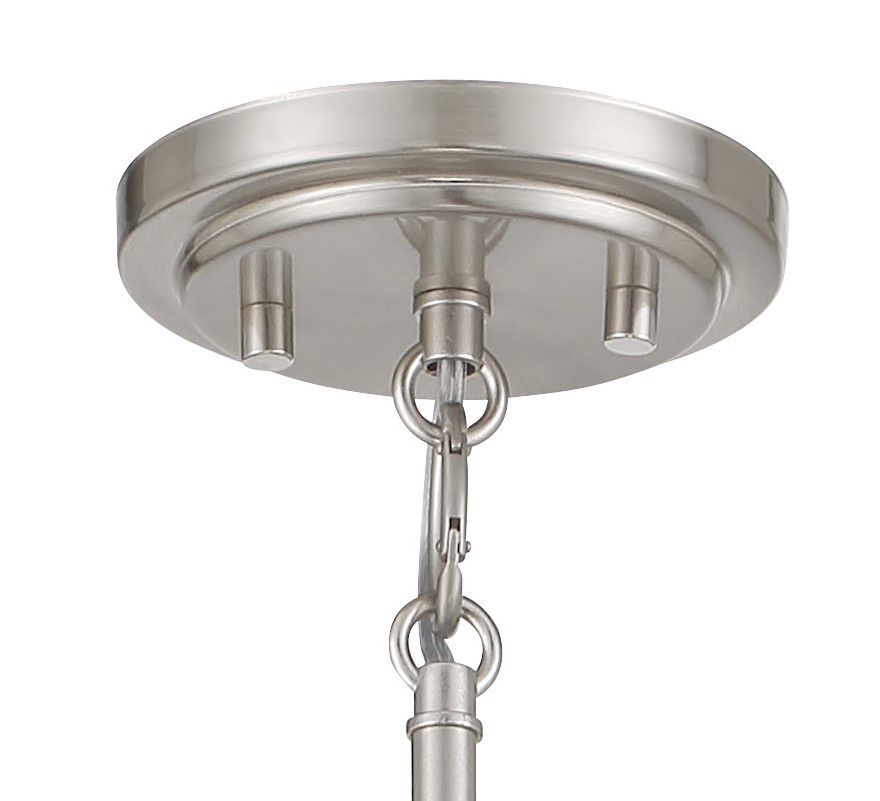 Image 3 Minka-Lavery Shyloh 1-Light Brushed Nickel Pendant to Semi-Flush more views