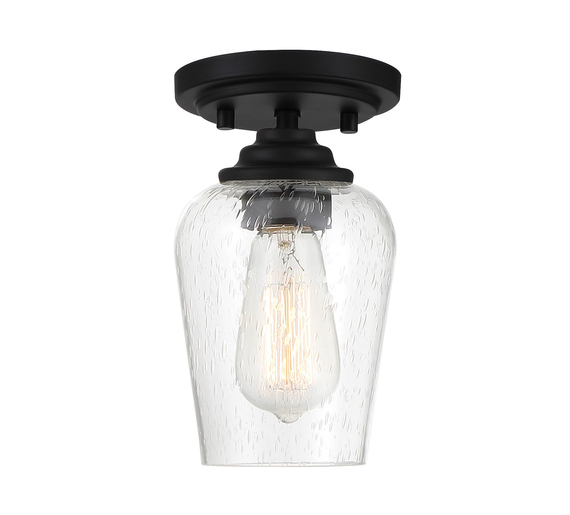 Image 2 Minka-Lavery Shyloh 1-Light Coal Pendant to Semi-Flush more views