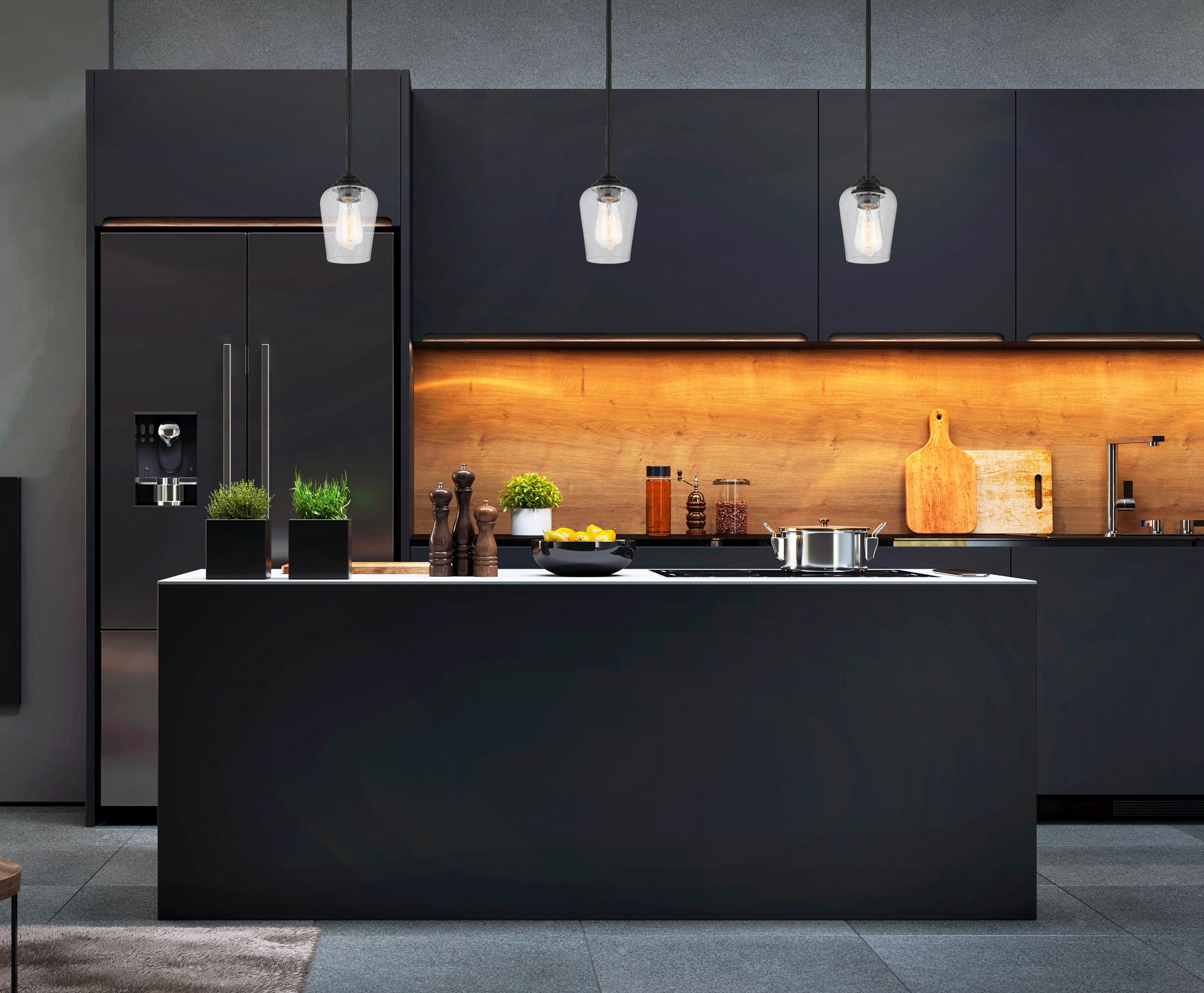 Image 4 Minka-Lavery Shyloh 1-Light Coal Pendant to Semi-Flush more views