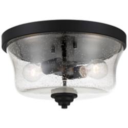 Minka Lavery Shyloh 13 3/4" Seeded Glass Flush Mount Ceiling Light
