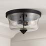 1_Minka Lavery Shyloh 13 3/4" Seeded Glass Flush Mount Ceiling Light