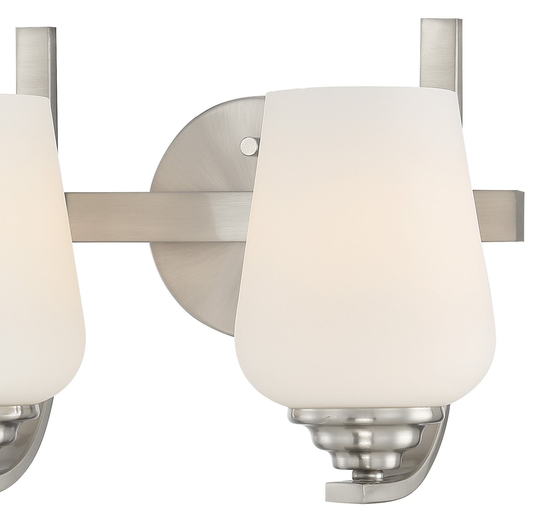 Image 3 Minka Lavery Shyloh 2-Light 13.5-in Brushed Nickel Vanity Light with Shade more views