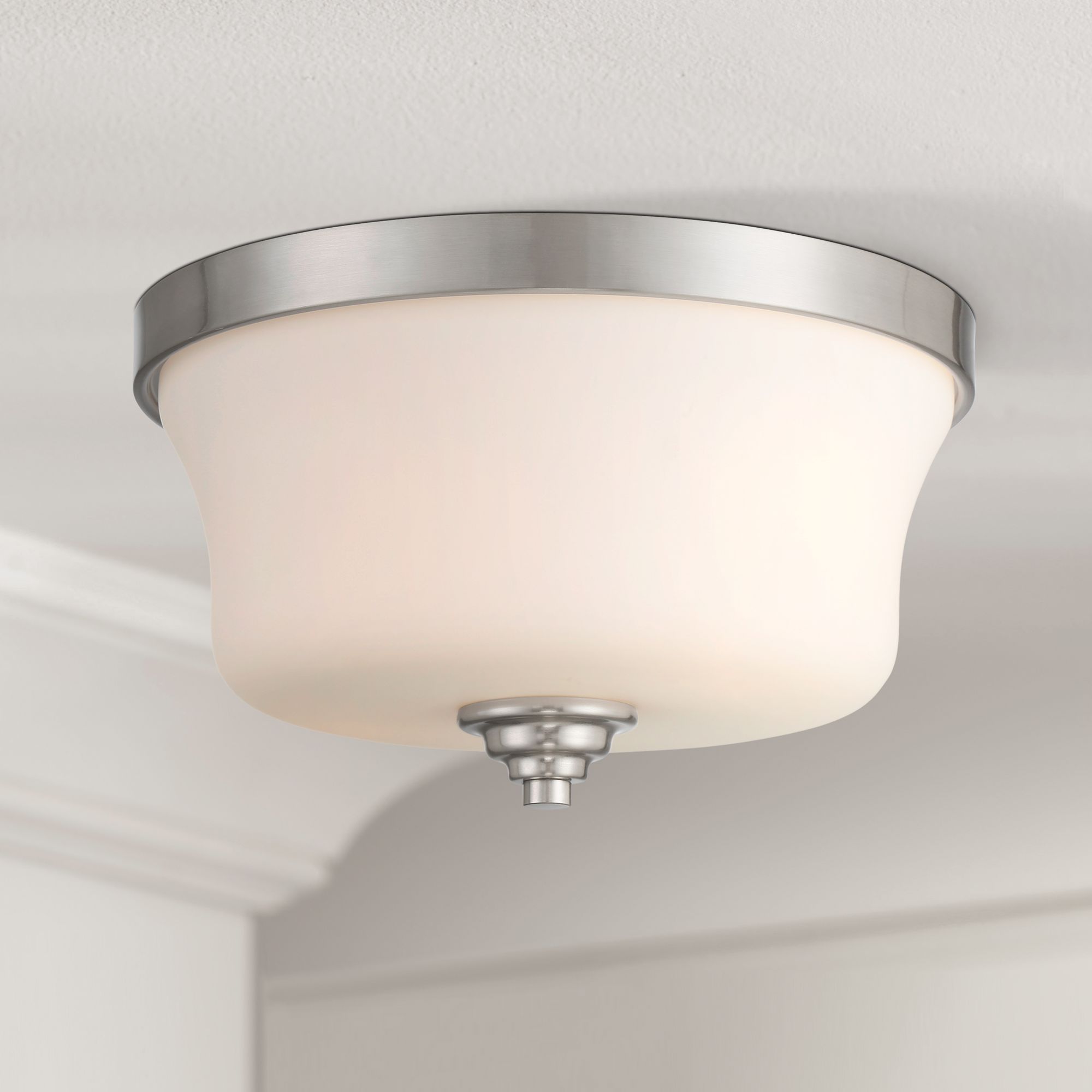 Thumbnail1 of Minka-Lavery Shyloh 2-Light Brushed Nickel Flush Mount