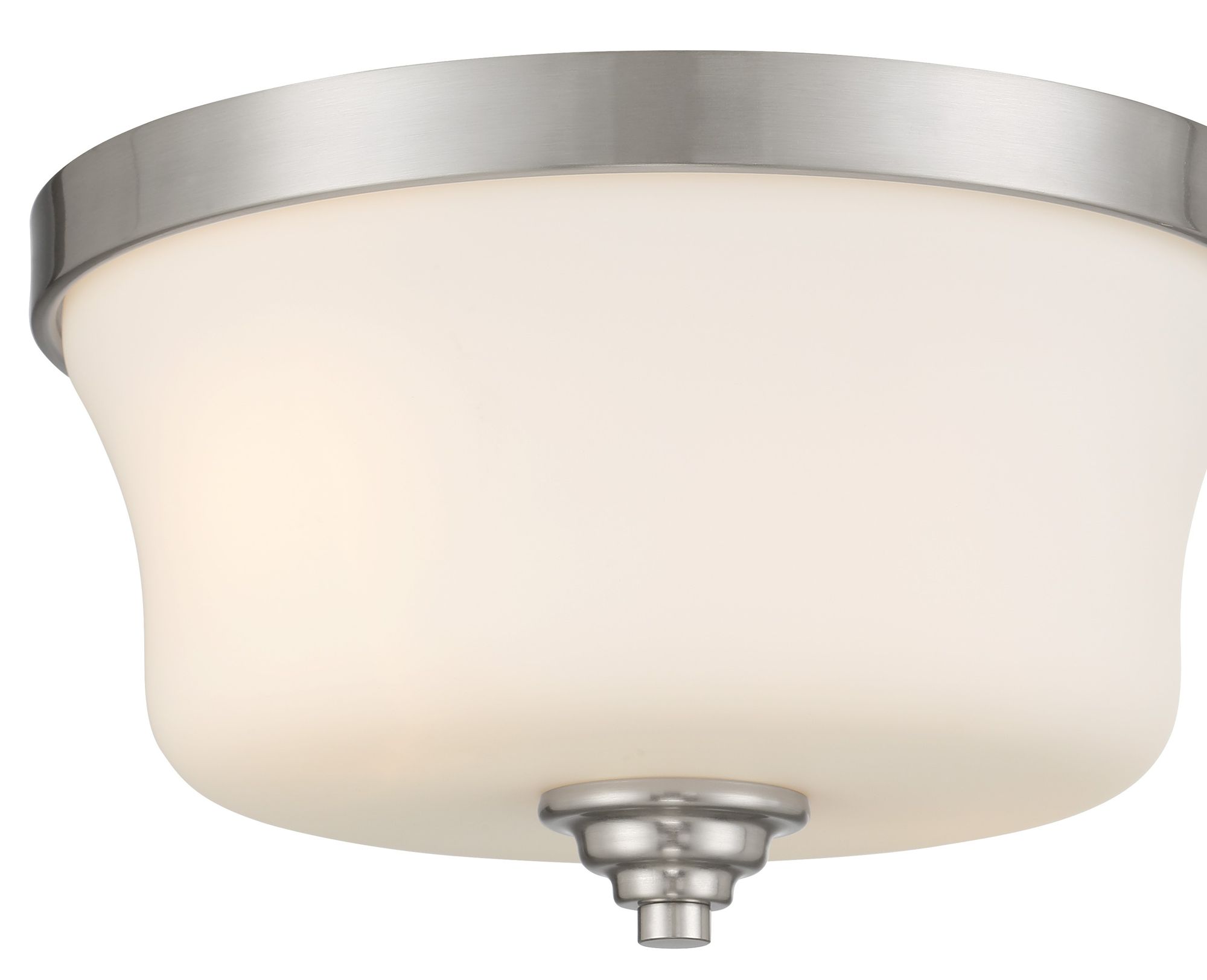 Thumbnail3 of Minka-Lavery Shyloh 2-Light Brushed Nickel Flush Mount more views