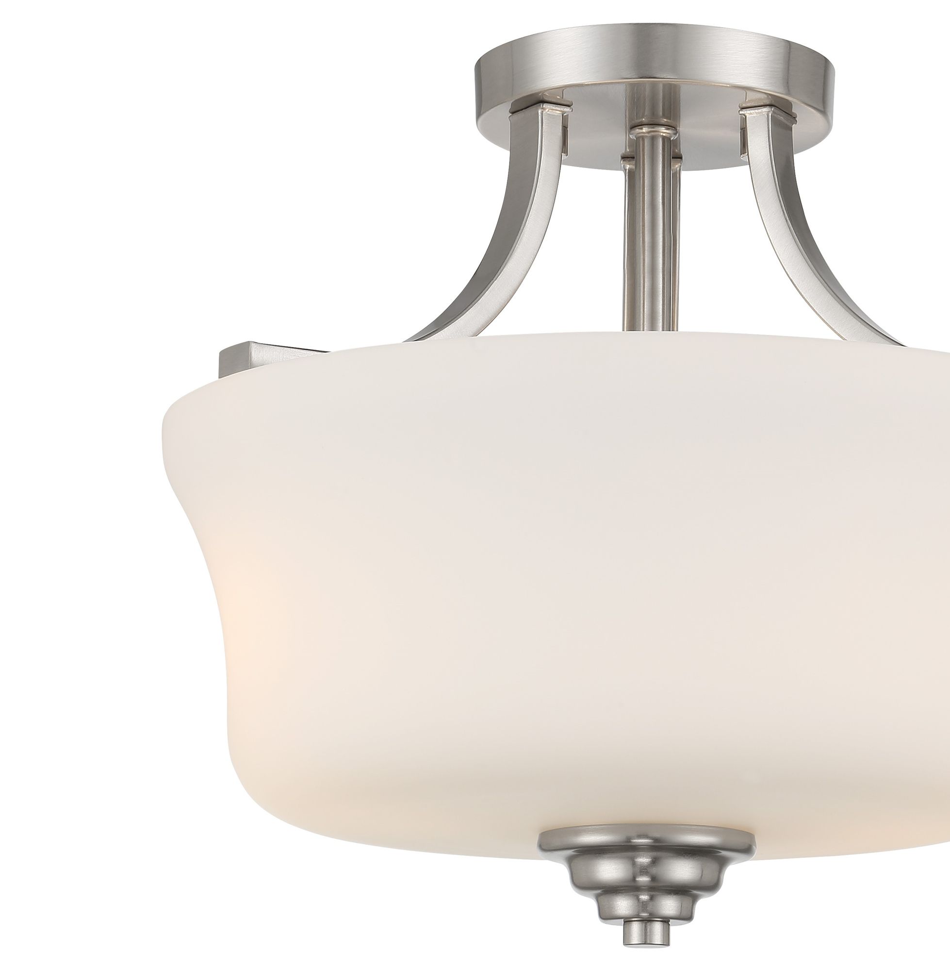 Image 2 Minka-Lavery Shyloh 2-Light Brushed Nickel Semi-Flush more views