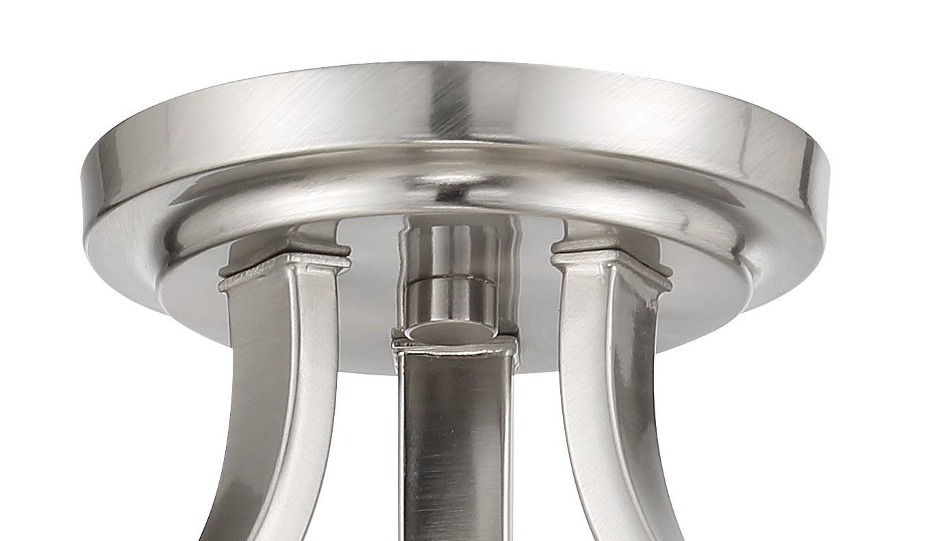 Image 4 Minka-Lavery Shyloh 3-Light Brushed Nickel Semi-Flush to Chandelier more views