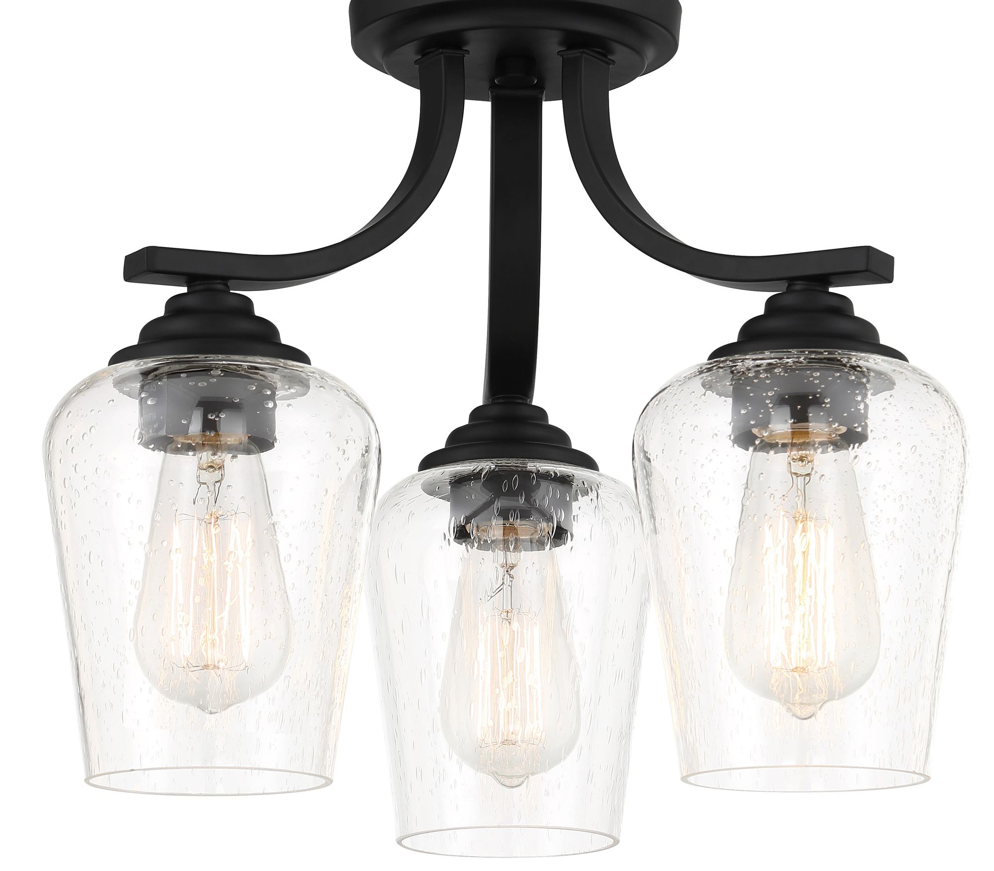 Image 3 Minka-Lavery Shyloh 3-Light Coal Semi-Flush to Chandelier more views