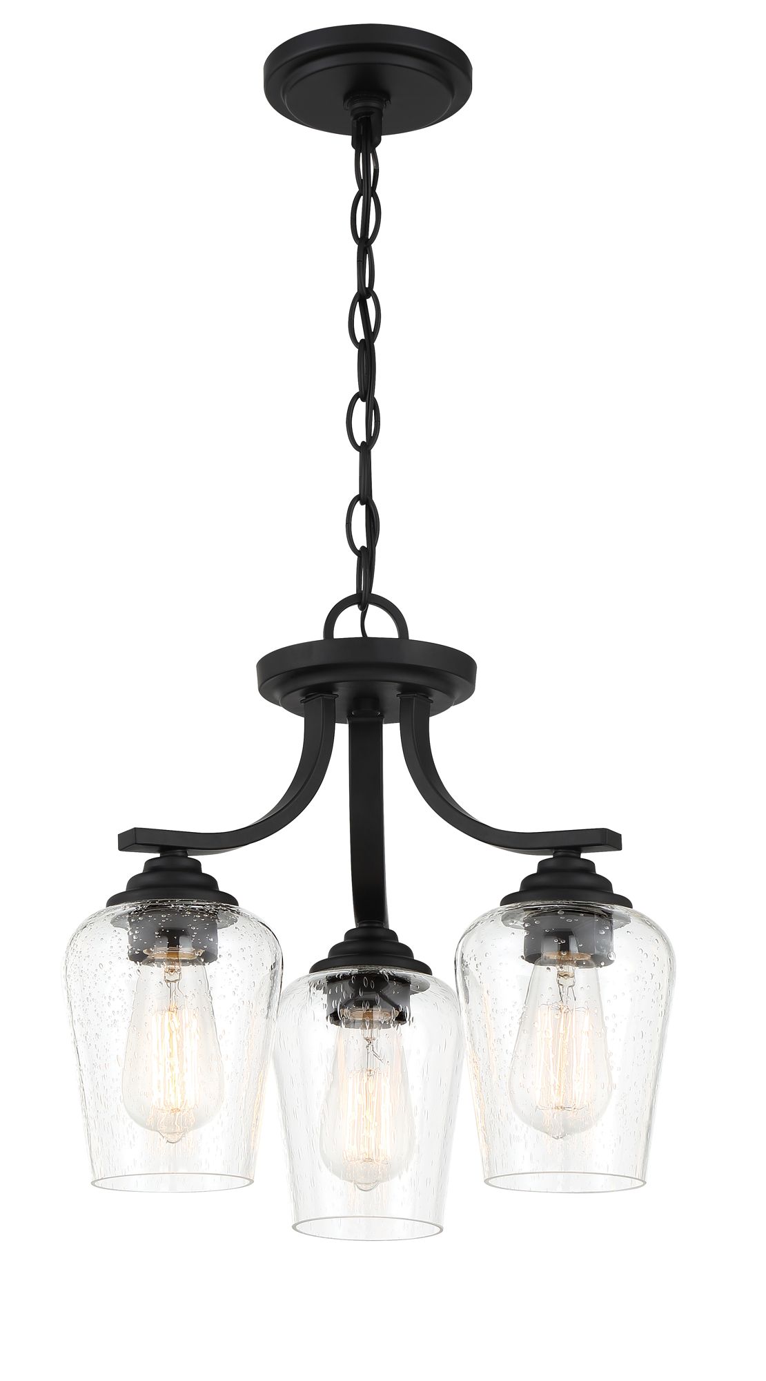 Image 5 Minka-Lavery Shyloh 3-Light Coal Semi-Flush to Chandelier more views