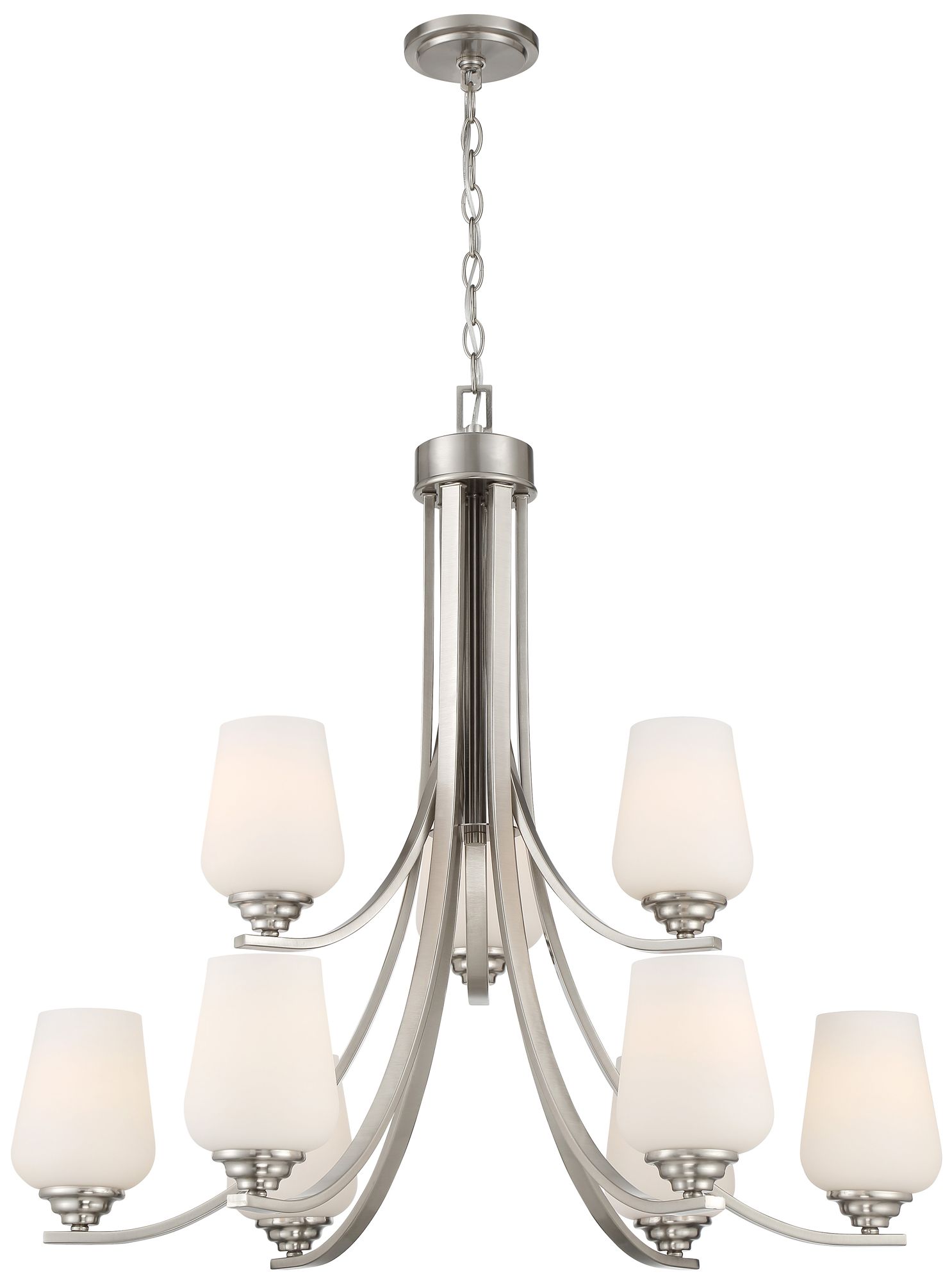 Minka-Lavery Shyloh 9-Light Brushed Nickel Chandelier