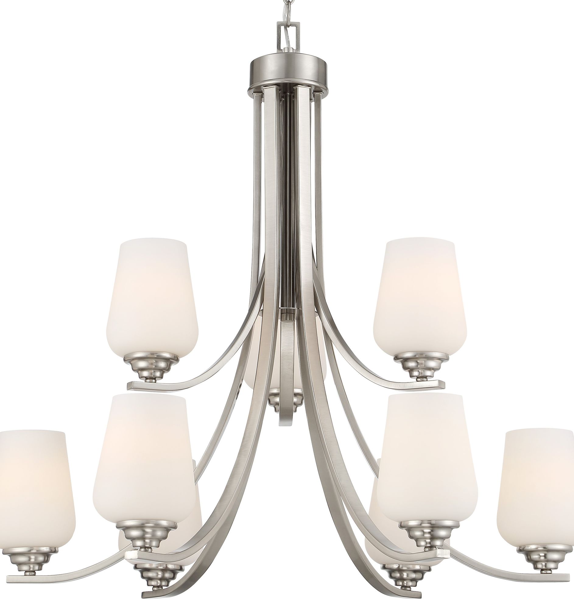 Image 2 Minka-Lavery Shyloh 9-Light Brushed Nickel Chandelier more views