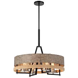 Image2 of Minka Lavery Silver Creek 24" Wide Coal Stone Gray 4-Light Chandelier
