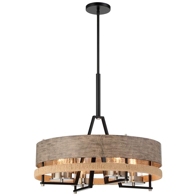 Image 2 Minka Lavery Silver Creek 24" Wide Coal Stone Gray 4-Light Chandelier