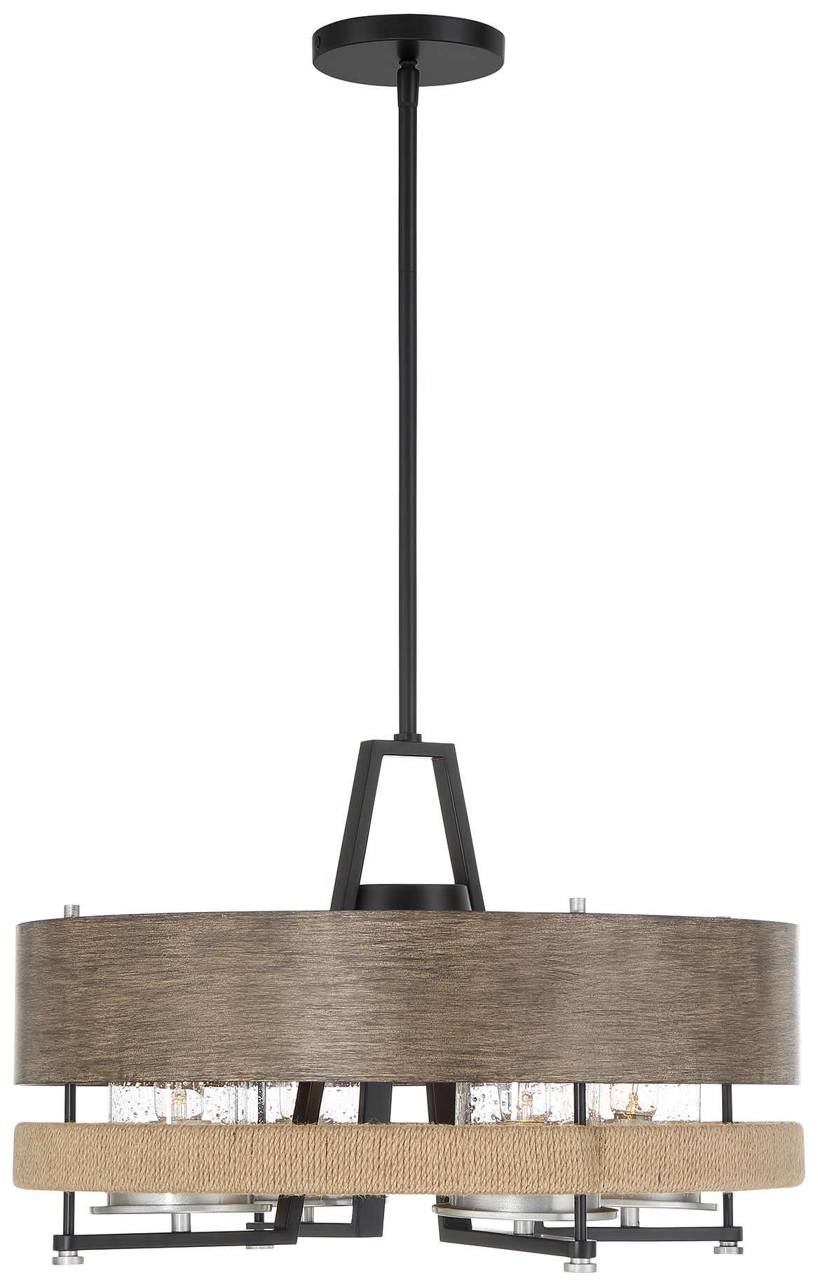 Image 3 Minka-Lavery Silver Creek 4-Light Grey, Coal and Nickel Convert Pendant more views