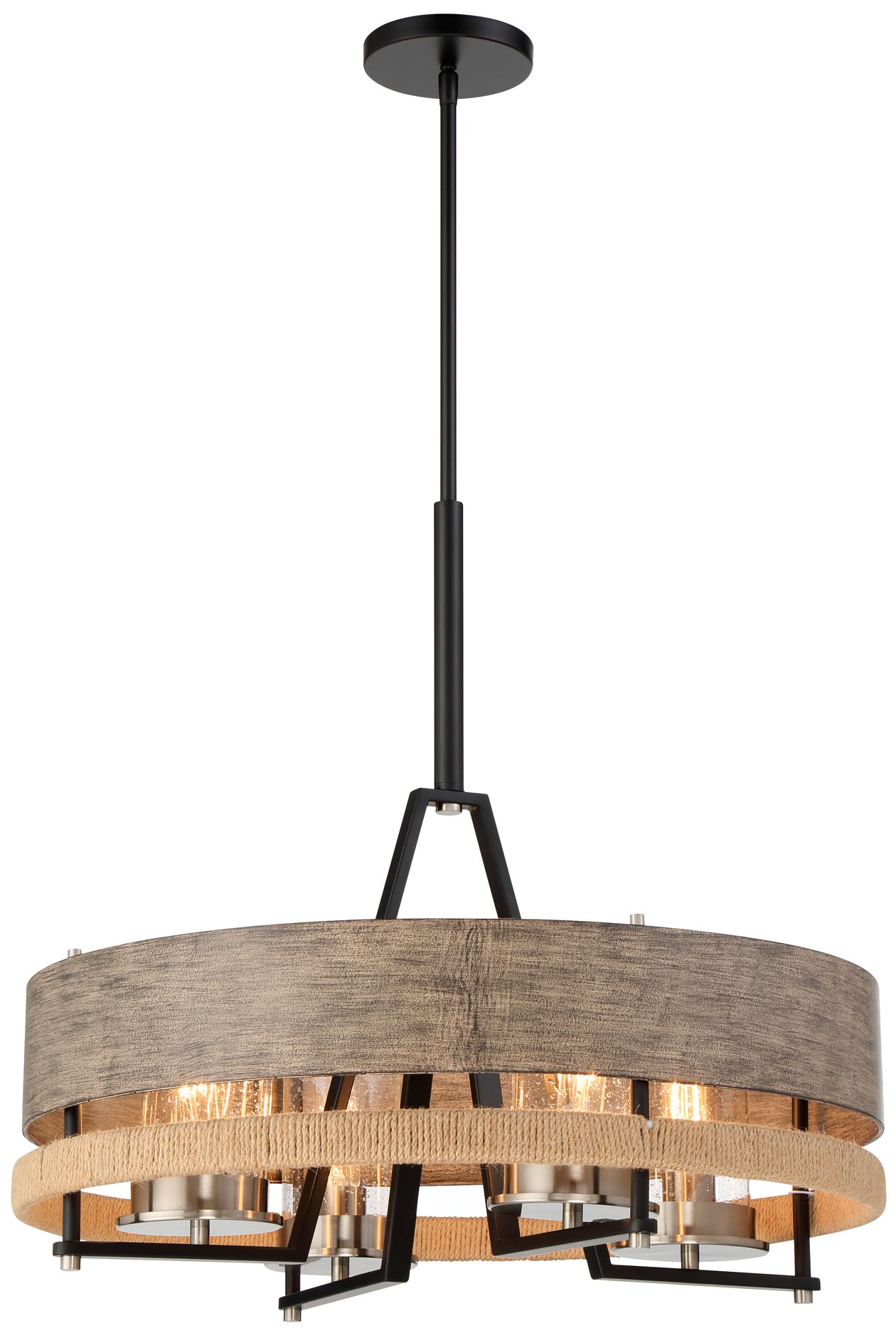 Image 2 Minka-Lavery Silver Creek 4-Light Grey, Coal Brushed Nickel Chandelier