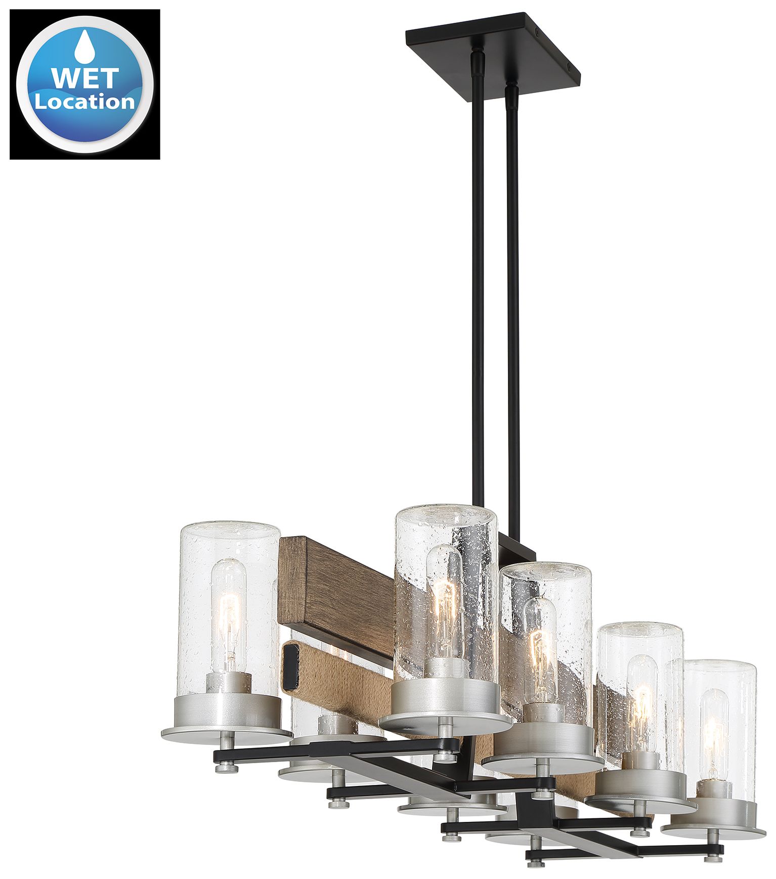 Image 5 Minka-Lavery Silver Creek 8-Light Grey, Coal and Nickel Island Light more views